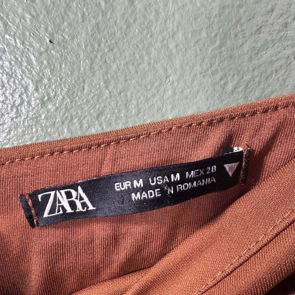 Zara Tan Ruched Pencil Skirt - Picture 2 of 3
